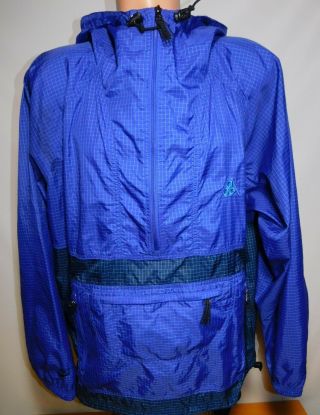 Vintage 90s Acg Nike Windbreaker Jacket 1/2 Zip Hood Purple Large/x - Large