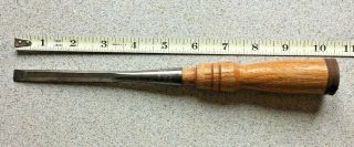 Vintage Stanley No.  750 Socket Firmer Chisel 3/8 " Woodworking Tool