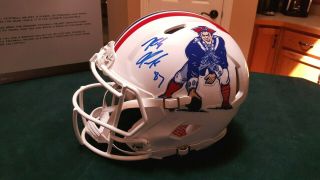 Rob Gronkowski Signed Autograph Rare Jsa Full Size Speed Helmet Auto Inscribed