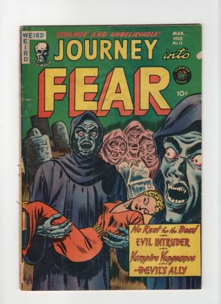 Journey Into Fear 12 Vintage Superior Comic Canadian Horror Golden Age 10c