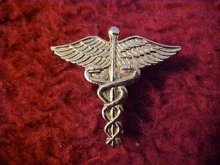 Ww2 Us Army Medical Corps Brass Homefront Sweetheart Pin Marked Cesso