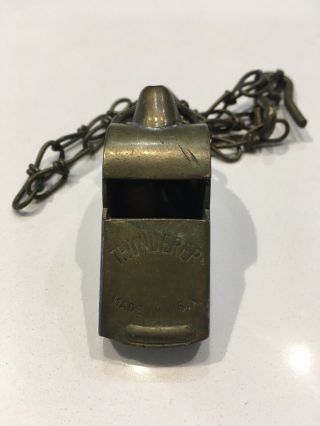 Vintage Wwii Era U.  S.  Army Solid Brass Whistle Police