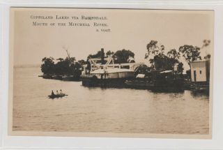 Vintage Postcard Gippsland Lakes Via Bairnsdale Victoria 1910s