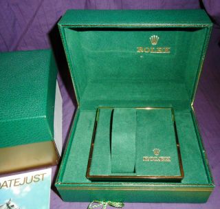 Vintage Men ' s circa1992 Rolex Box Only w/Oyster Instructions Hang Tags 2