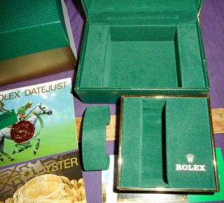 Vintage Men ' s circa1992 Rolex Box Only w/Oyster Instructions Hang Tags 3