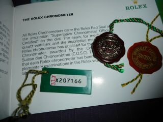 Vintage Men ' s circa1992 Rolex Box Only w/Oyster Instructions Hang Tags 7