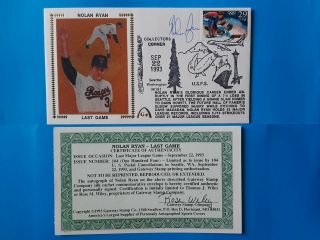 Nolan Ryan Autograph Signed Gateway Fdc Cachet First Day Cover Envelope Rare