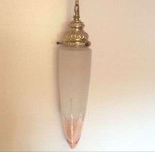 Teardrop Pink Glass Ceiling Lamp Light Fixture Vintage