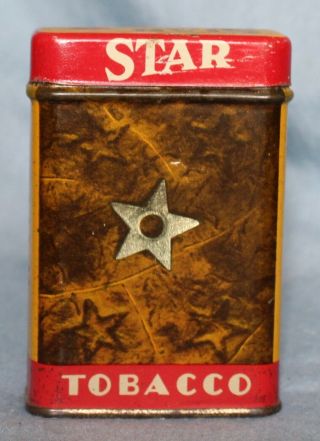 Rare Vintage Star Tobacco Vertical Pocket Tin Liggett & Myers Tobacco Co