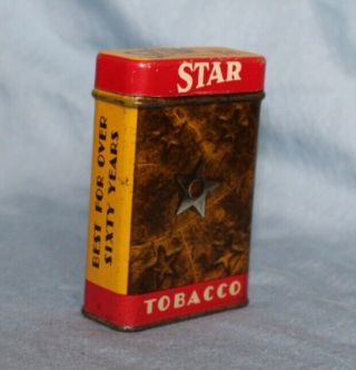 RARE VINTAGE Star Tobacco Vertical Pocket Tin Liggett & Myers Tobacco Co 2