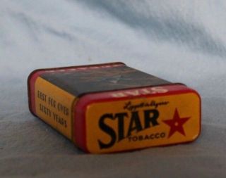 RARE VINTAGE Star Tobacco Vertical Pocket Tin Liggett & Myers Tobacco Co 5