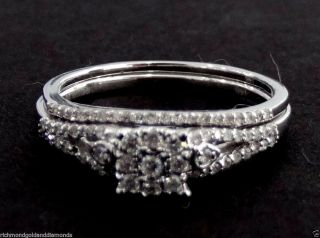 14k White Gold Vintage Engagment Twist Style Diamond Wedding Bridal Set Ring 5