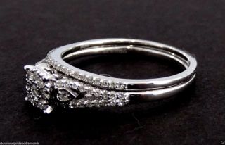 14k White Gold Vintage Engagment Twist Style Diamond Wedding Bridal Set Ring 6