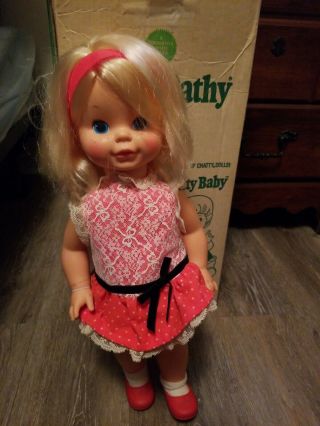 Chatty Cathy Mattel Doll Vintage Box And Outfit