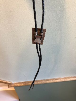 Vintage Navajo Sterling Silver Turquoise Bolo Tie (,) 2