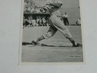 Vtg 1954 STAN MUSIAL PHOTO PACK ALL - STAR GAME CARDINALS BASEBALL CARD EX COND 3