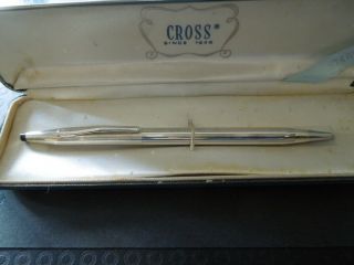 J927 Vtg Cross Ballpoint Sterling Box/papers