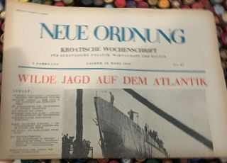 Ww 2 German Newspaper Ordnung In U Boat Article Aspirin Ford