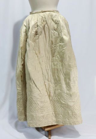 Vintage Antique Quilted Satin Skirt