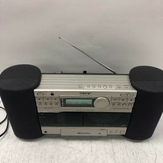 Vintage Sony ZS - D7 CD/Cassette/Radio BoomBox w/MD Link and Megabass RARE 7