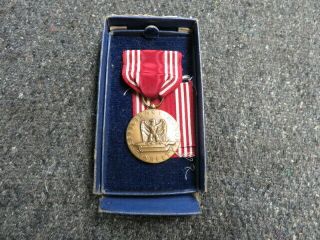 Wwii Us Army Good Conduct Medal W/ 1944 Dated Box