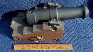 Vintage Black Powder Signal Cannon (cast Iron)