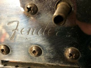1960 Fender Jazzmaster PAT PEND Tremolo Tailpiece Trem Pre CBS 1958 1959 Vintage 2