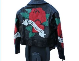 Michael Hoban True Love Leather Jacket Vtg 1991 Wheremi Size M Valentine Heart