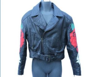 Michael Hoban True Love Leather Jacket VTG 1991 WHEREMI Size M Valentine Heart 2