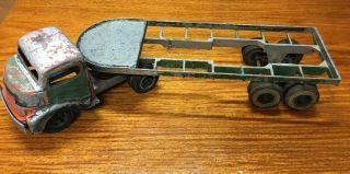 Vintage Smitty Toys Tractor Trailor Truck Flatbed Solid Body Smith Miller Calif