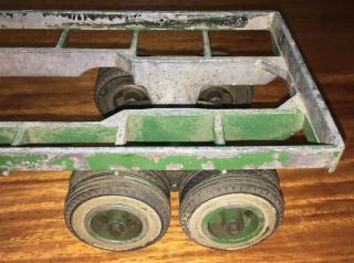 Vintage Smitty Toys Tractor Trailor Truck Flatbed Solid Body Smith Miller Calif 2