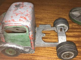 Vintage Smitty Toys Tractor Trailor Truck Flatbed Solid Body Smith Miller Calif 7