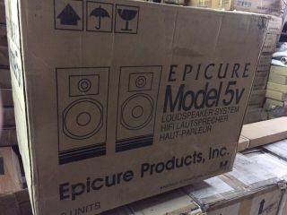Vintage Epicure Model 5v 5 Book Shelf Speakers Rare 2