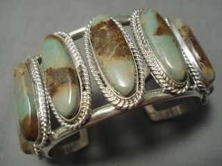 Superior Vintage Navajo Royston Turquoise Sterling Silver Bracelet Old