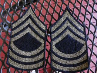 Master Sergeant Rank Chevrons Wool Patches Wwii Us Army