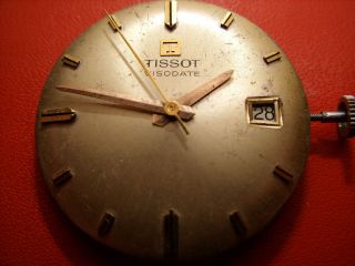 Tisot Visodate,  Vintage Wristwatch Movement & Dial,  Cal.  782,  17 Jewels