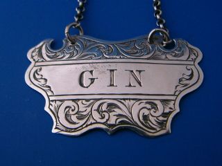 Victorian Silver Wine Label For 