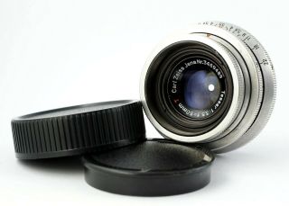 Vintage M42 lens CARL ZEISS JENA TESSAR 3.  5/50 Red T 14 blades 50mm f/3.  5 2