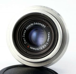 Vintage M42 lens CARL ZEISS JENA TESSAR 3.  5/50 Red T 14 blades 50mm f/3.  5 8