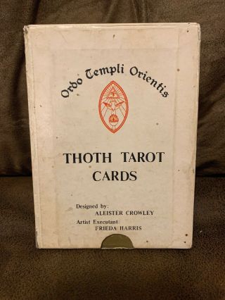 Thoth Tarot Deck By Aleister Crowley - Vintage First Edition -