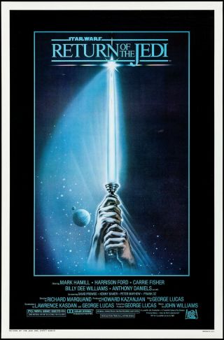 Star Wars Authentic Vintage 1983 Movie Poster Return Of The Jedi Rolled