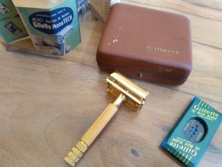 VERY RARE Vintage 1940/50s B R A Z I L Gillette Safety Razor w/ case 5