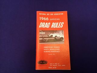 Vintage 1966 - ' 67 - ' 68 National Hot Rod Association NHRA Official Drag Rules 7