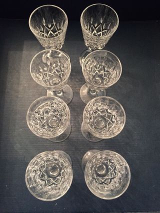 Set Of 8 Gorham Cut Crystal Cordial Glasses King Edward Signed Cordials Vintage