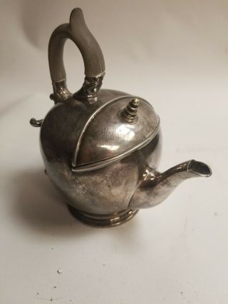 Antique Kirby Beard & Co.  Pat.  Tea Pot Silver Plate