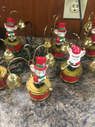 Vintage Mr.  Christmas Santa ' s Marching Band Animated Mice Christmas Carols 4