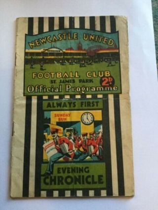 Newcastle United V Sunderland 1931/1932 Pre War Mega Rare