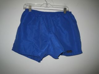 Vintage 1980s Patagonia Nylon Baggies Shorts Blue Lined Size Xl