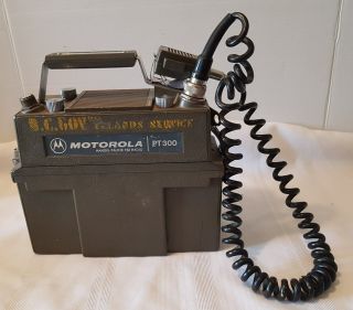 Vintage Motorola Pt 300 Handie Talk Fm Radio B.  C.  Gov Field Operation