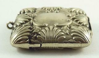 Antique E.  P.  N.  S.  Repousee Match Safe / Matchsafe or Vesta Case c.  1910 - 20 5